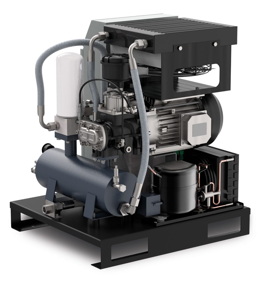 FINI Cube compressor internal layout open view