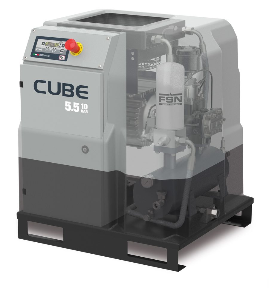 FINI Cube compressor transparent cover view